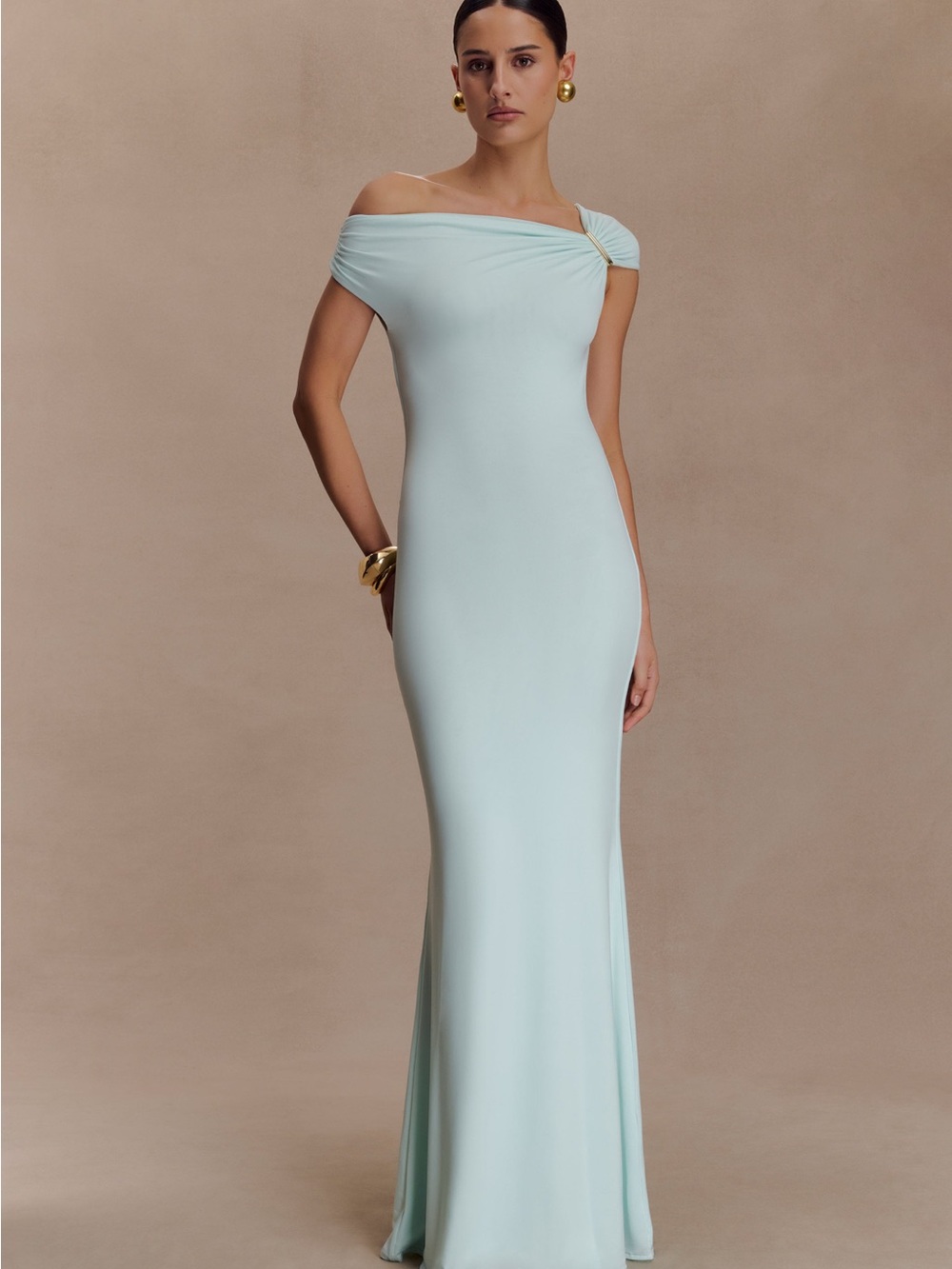 MESHKI- Kinsley Maxi Dress with hardware in Lagoon